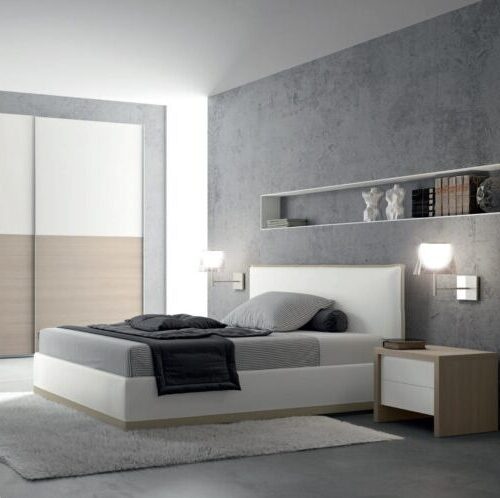 camera da letto singola bianca e minimal